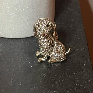 Sparkling Champagne Dog Brooch- “Pippo”